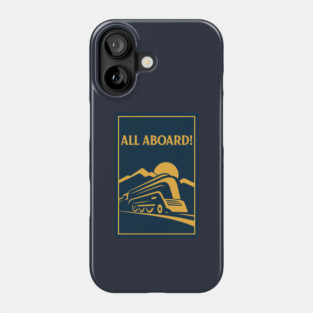 All Aboard! – Vintage Streamliner Train Art Phone Case