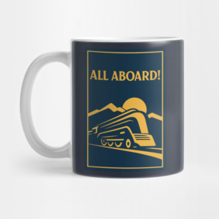 All Aboard! – Vintage Streamliner Train Art Mug