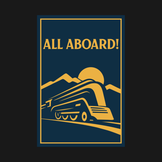 All Aboard! – Vintage Streamliner Train Art by DonWillisJrArt