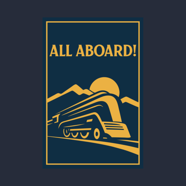 All Aboard! – Vintage Streamliner Train Art by DonWillisJrArt