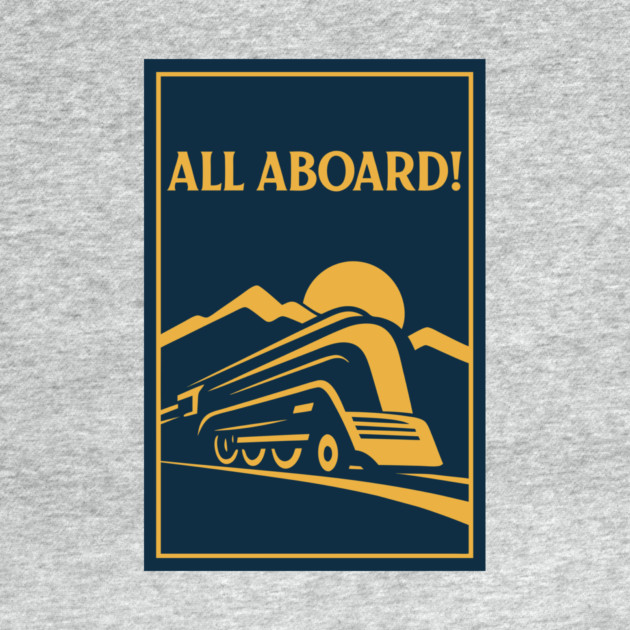All Aboard! – Vintage Streamliner Train Art by DonWillisJrArt