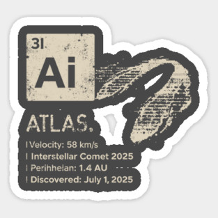 3I/Atlas 3I Atlas Interstellar Comet Sticker