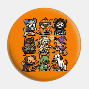 Spooky Dogs Pin
