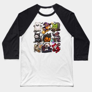 Spooky Cats Baseball T-Shirt