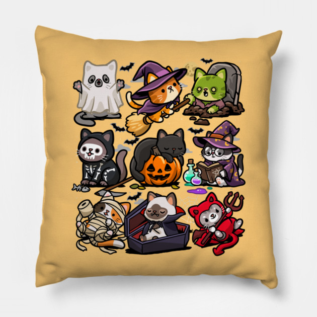 Spooky Cats Pillow by GoshWow®