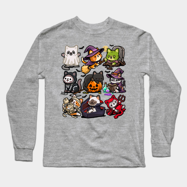 Spooky Cats Long Sleeve T-Shirt by GoshWow®