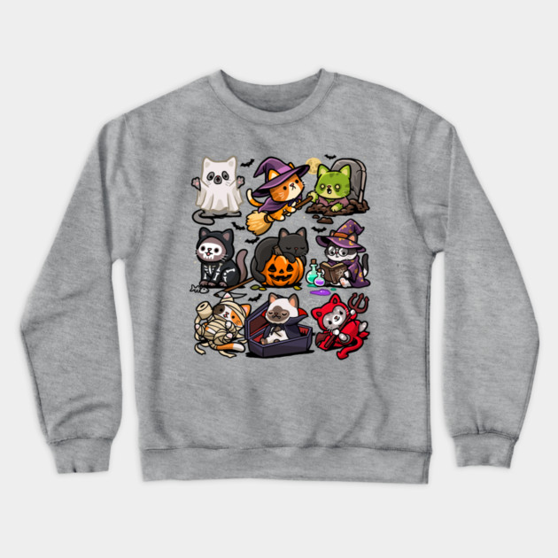 Spooky Cats Crewneck Sweatshirt by GoshWow®