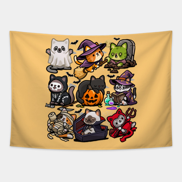 Spooky Cats Tapestry by GoshWow®