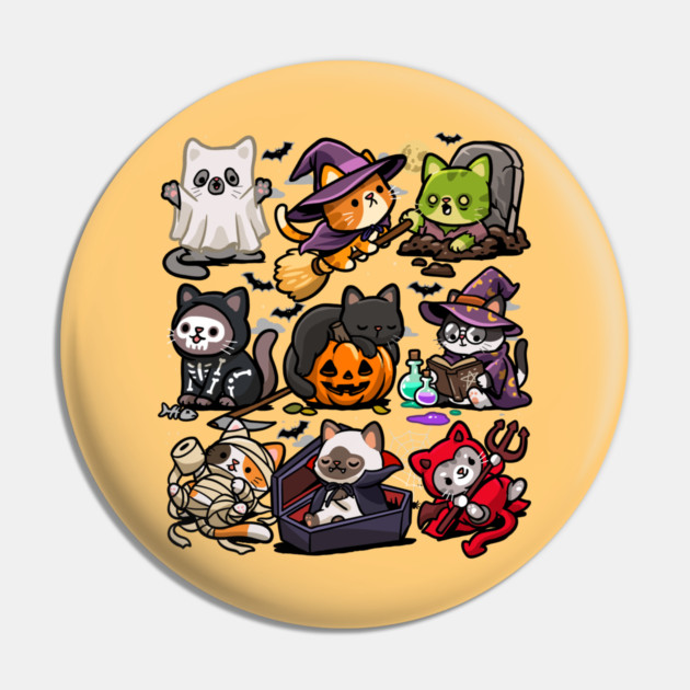 Spooky Cats Pin by GoshWow®
