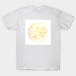 Compass, talisman, magic. Watercolor illustration, hand drawn modern freehand T-Shirt
