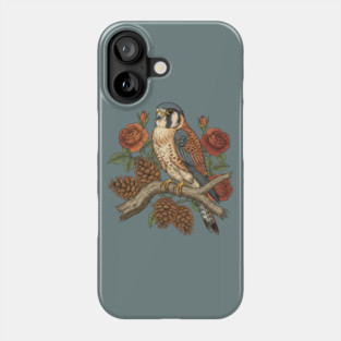 Autumn American Kestrel Nature Bird Art Phone Case