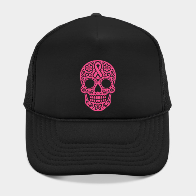 Pink Sugar Skull Breast Cancer Awareness by norhando