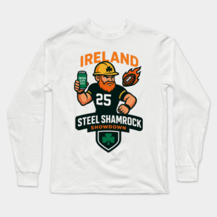 Shamrock Showdown: Pittsburgh x Dublin 2025 Football Long Sleeve T-Shirt