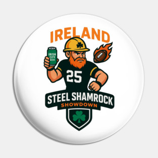 Shamrock Showdown: Pittsburgh x Dublin 2025 Football Pin