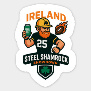 Shamrock Showdown: Pittsburgh x Dublin 2025 Football Sticker