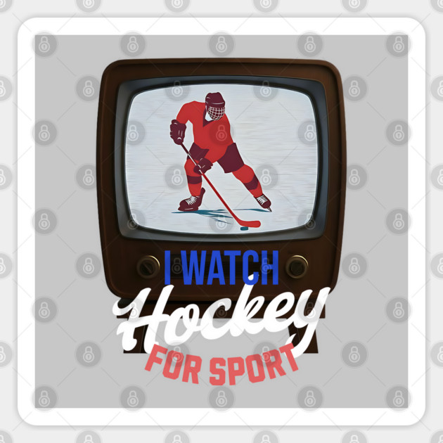 I Watch Hockey for Sport Sticker by Cool Monkey Designs