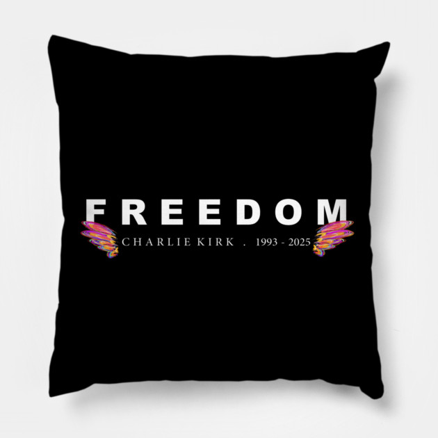 Freedom Wings in Color Pillow by Rocket Girl