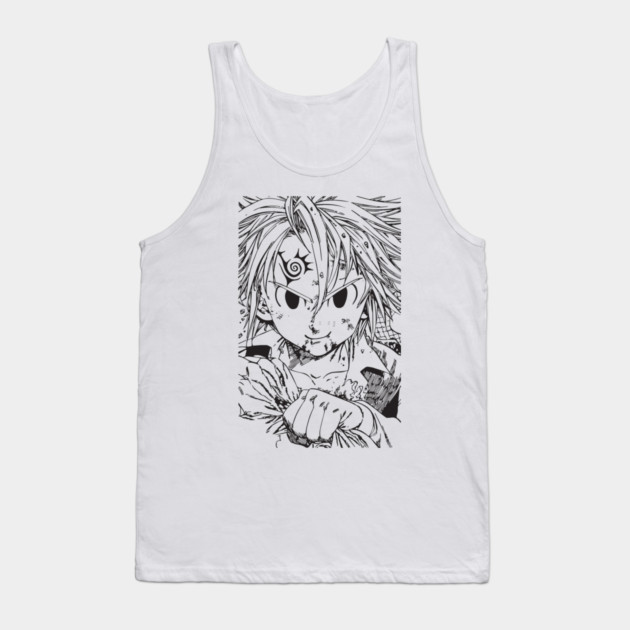 Meliodas - Nanatsu no Taizai Black and White Art Tank Top by Otaku Vibes