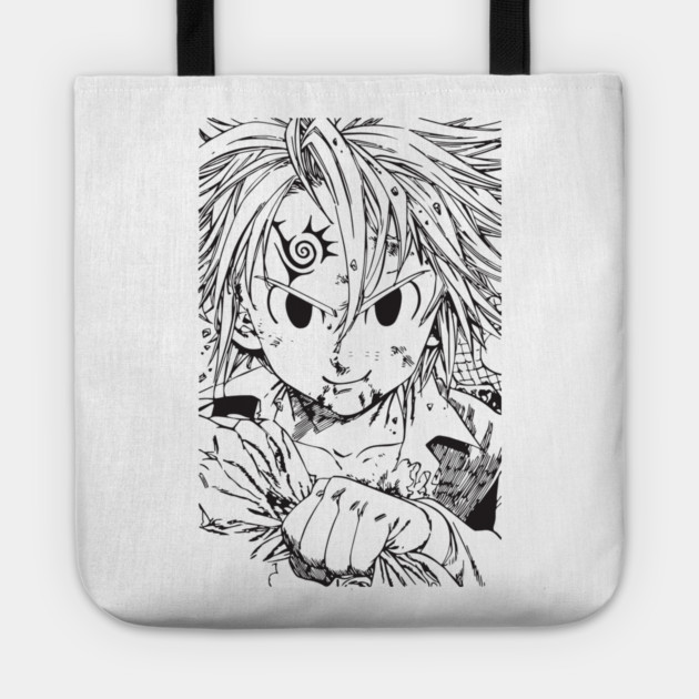 Meliodas - Nanatsu no Taizai Black and White Art Tote by Otaku Vibes