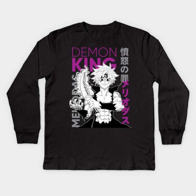 Seven Deadly Sins Meliodas Demon Power Kids Long Sleeve T-Shirt by Otaku Vibes
