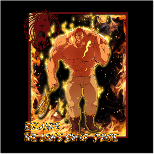Escanor Lion's Sin of Pride - Seven Deadly Sins Wall Art by Otaku Vibes