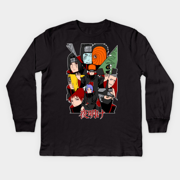 Akatsuki Full Group - Naruto Kids Long Sleeve T-Shirt by Otaku Vibes