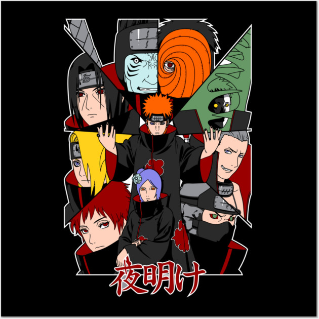 Akatsuki Full Group - Naruto Wall Art by Otaku Vibes
