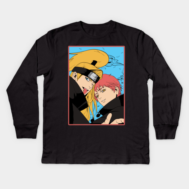 Deidara and Sasori - Naruto Anime Kids Long Sleeve T-Shirt by Otaku Vibes