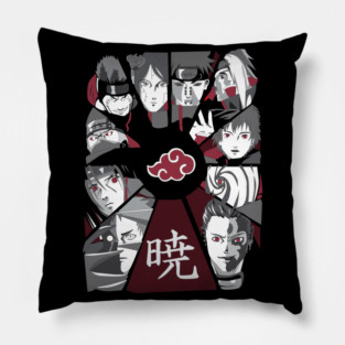 Akatsuki Full Group Black and White - Naruto Pillow