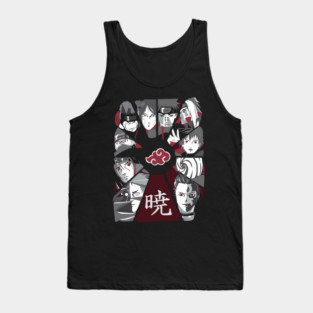 Akatsuki Full Group Black and White - Naruto Tank Top