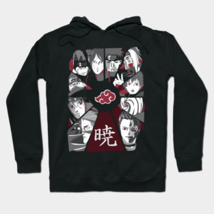 Akatsuki Full Group Black and White - Naruto Hoodie