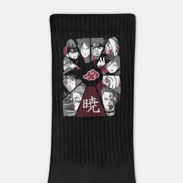 Akatsuki Full Group Black and White - Naruto by Otaku Vibes