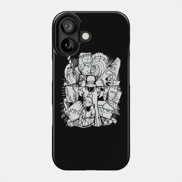 Akatsuki Black and White - Naruto Phone Case by Otaku Vibes