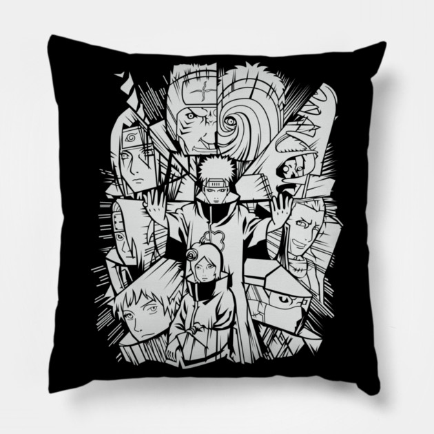 Akatsuki Black and White - Naruto Pillow by Otaku Vibes
