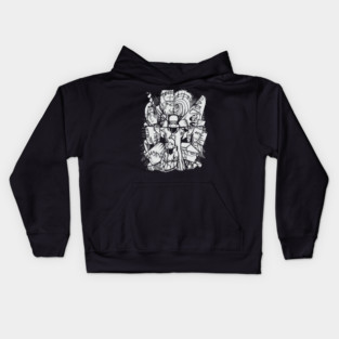 Akatsuki Black and White - Naruto Kids Hoodie