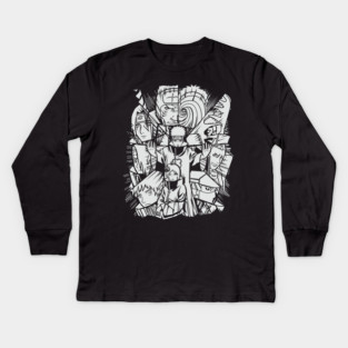 Akatsuki Black and White - Naruto Kids Long Sleeve T-Shirt