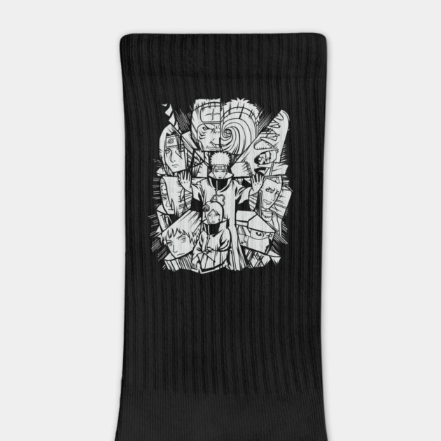 Akatsuki Black and White - Naruto by Otaku Vibes