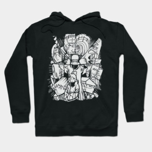 Akatsuki Black and White - Naruto Hoodie