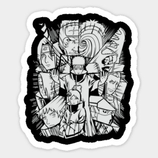 Akatsuki Black and White - Naruto Magnet