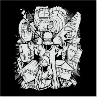 Akatsuki Black and White - Naruto Posters and Art