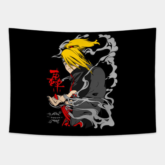 Deidara Cool Art - Naruto Anime Tapestry by Otaku Vibes
