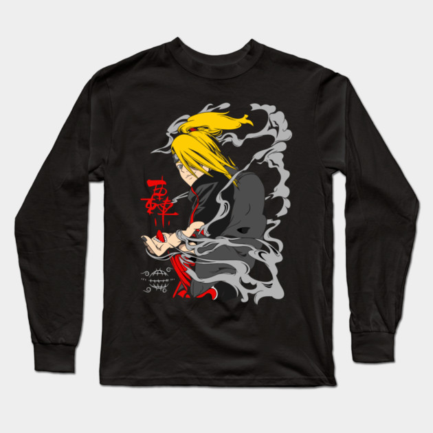 Deidara Cool Art - Naruto Anime Long Sleeve T-Shirt by Otaku Vibes