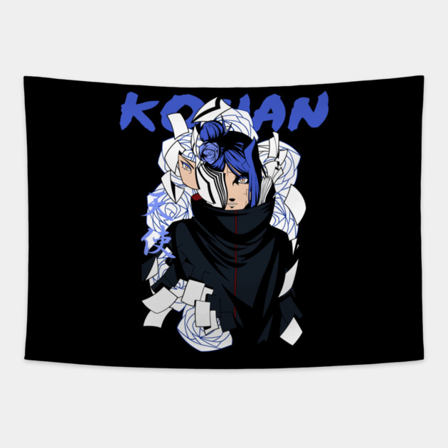 Konan From the Akatsuki - Naruto Anime Tapestry by Otaku Vibes
