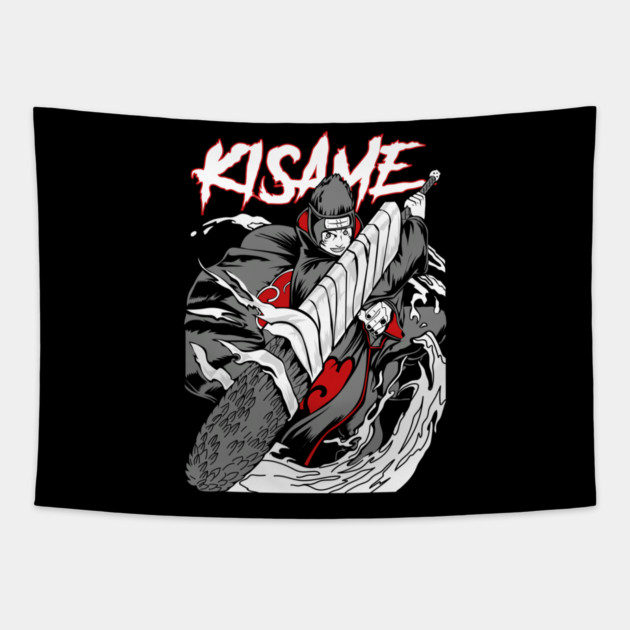 Kisame Cool Art - Naruto Akatsuki Tapestry by Otaku Vibes