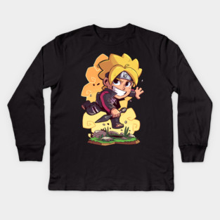 Chibi Boruto Uzumaki - Cool Art Kids Long Sleeve T-Shirt
