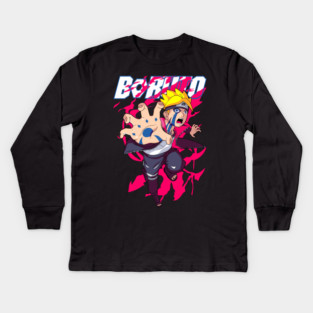 Boruto Uzumaki Cool Design Kids Long Sleeve T-Shirt