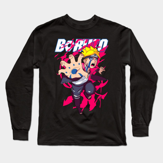 Boruto Uzumaki Cool Design Long Sleeve T-Shirt by Otaku Vibes