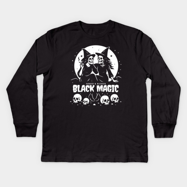 BLACK MAGIC Kids Long Sleeve T-Shirt by Fabrik