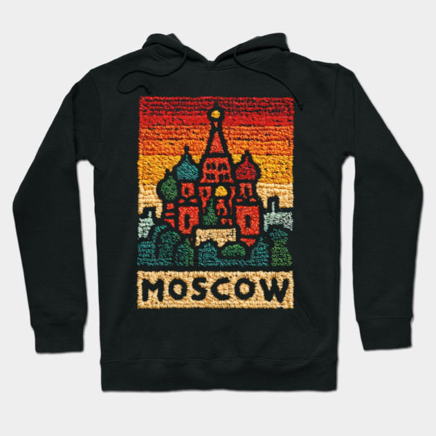 Moscow St. Basil's Cathedral Print | Retro Russian Landmark Hoodie by TuncGK