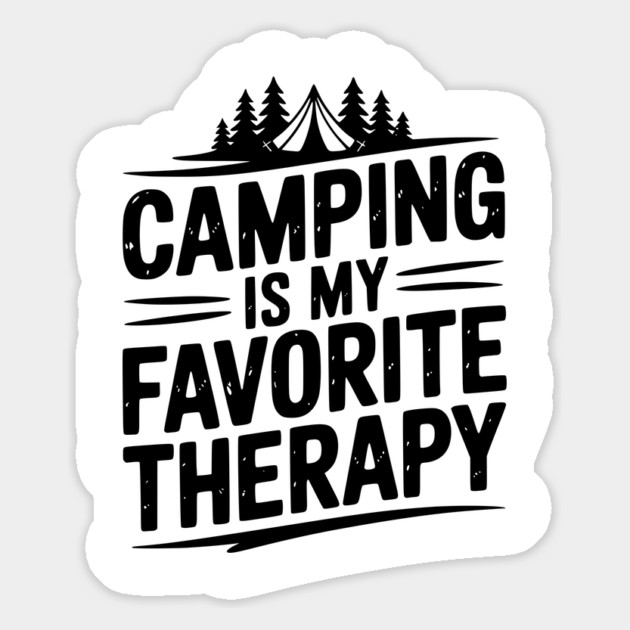 Camping Is My Favorite Therapy Magnet by Frank Ring
